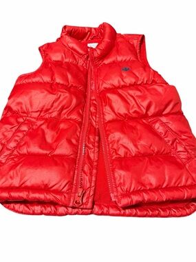 Old Navy Bright Red Quilted Puffer Vest